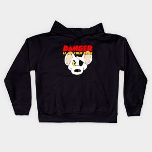 Danger Is My First Name. Kids Hoodie